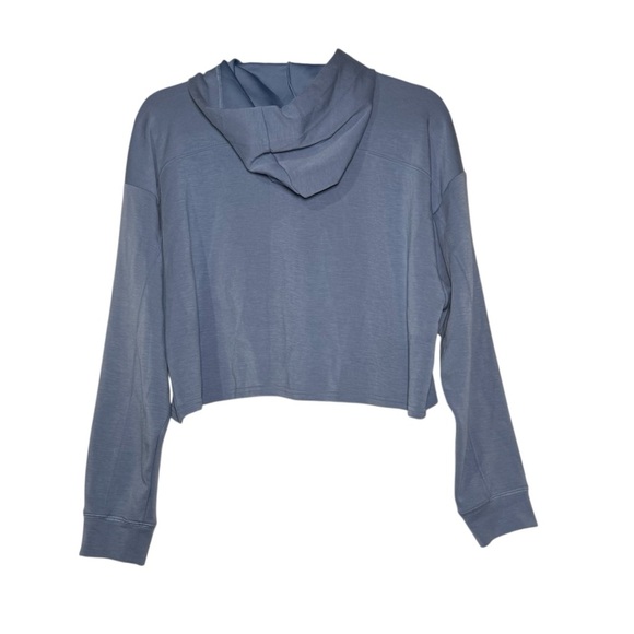 Gilly Hicks Active Crop Cooldown Hoodie Blue Size Small Cropped Super Soft - Picture 3 of 9